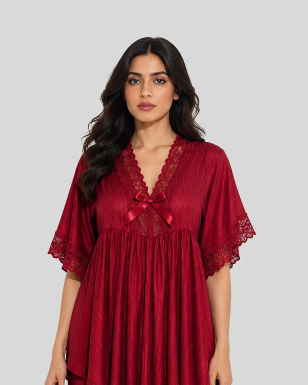 Crimson Elegance Lounge Set