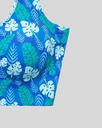 Tropical Leaf Print Sports Bra