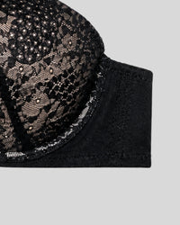 Midnight Black Lace Push-Up Bra