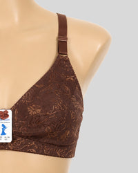 Lace Net Cotton Inner Cup Bra