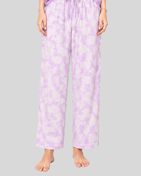 Lavender Bloom Printed PJ Set ( Purple Flower )