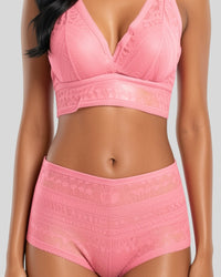 Blush Lace Bralette Set