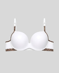 Snow Leopard Soft Push-Up Bra