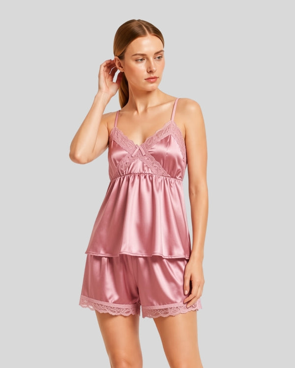 Blush Bloom Satin Camishort