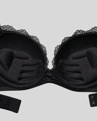 Midnight Black Lace Push-Up Bra