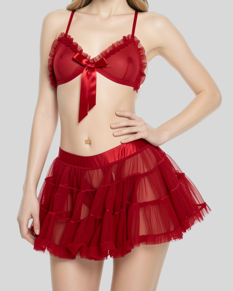 Crimson Ruffle Fantasy Set