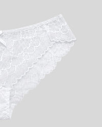 White Floral Lace Push-Up Bra & Panty Set