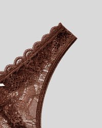 Mocha Lace Thong