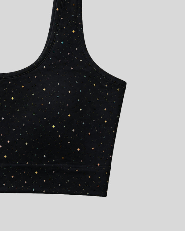 Midnight Star Print Sports Bra