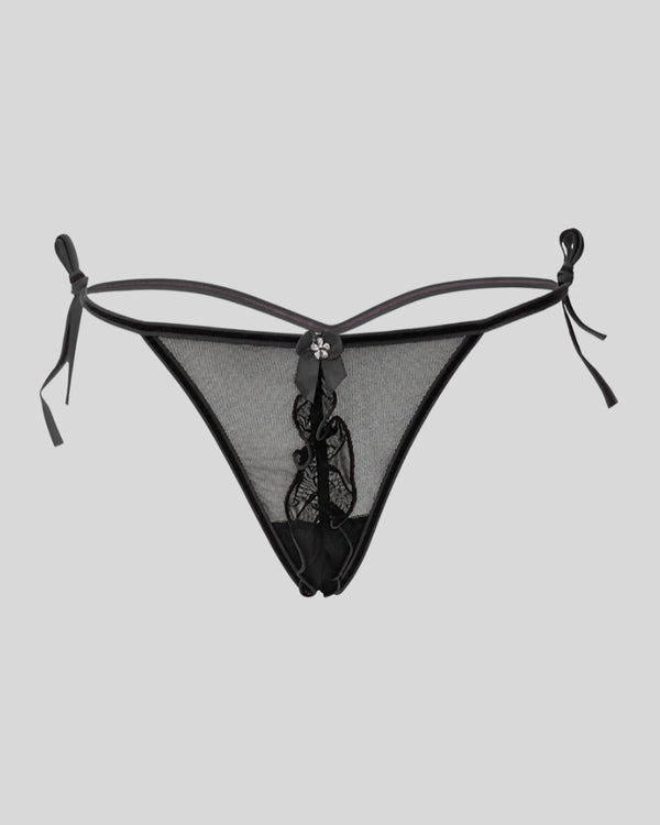 Midnight Desire Tie-Side Thong