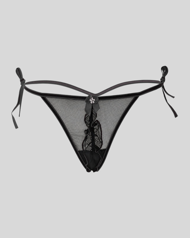 Midnight Desire Tie-Side Thong