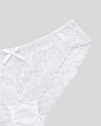White Floral Lace Push-Up Bra & Panty Set