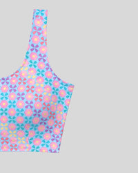 Pastel Blossom Print Sports Bra
