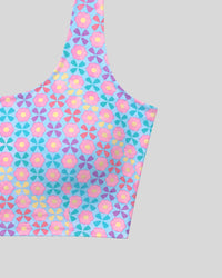 Pastel Blossom Print Sports Bra
