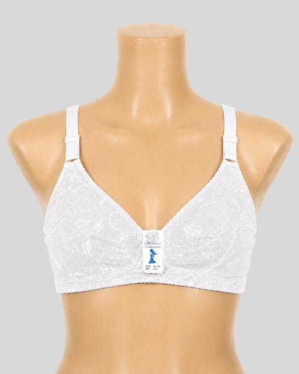 Lace Net Cotton Inner Cup Bra
