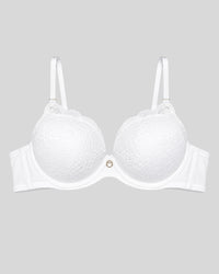 Pearl White Lace Push-Up Bra