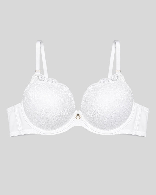 Pearl White Lace Push-Up Bra