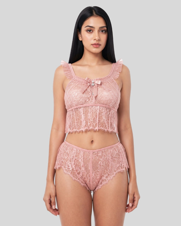 Nude Sheer Lace Set