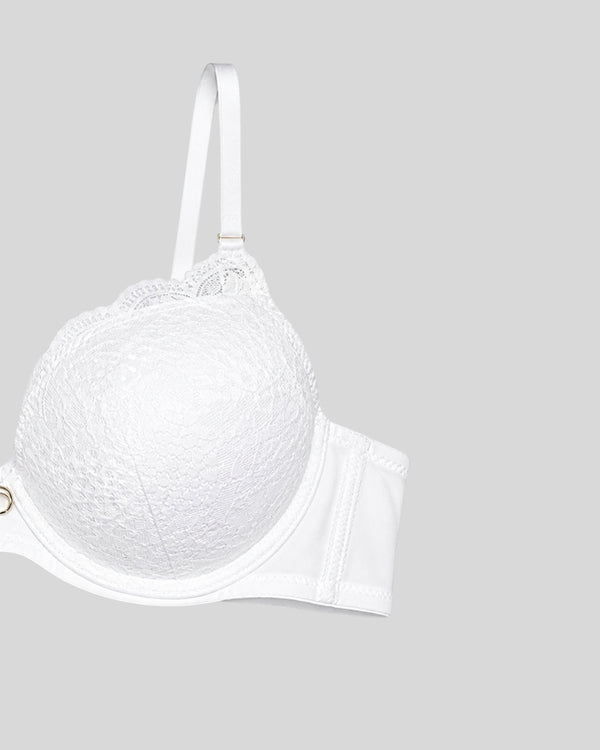 Pearl White Lace Push-Up Bra