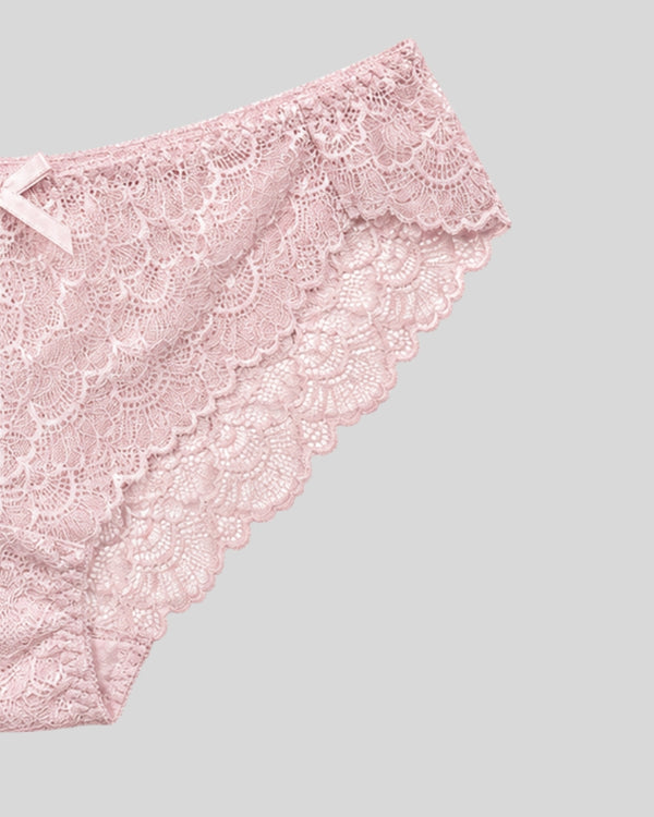 Blush Pink Floral Lace Push-Up Bra & Panty Set