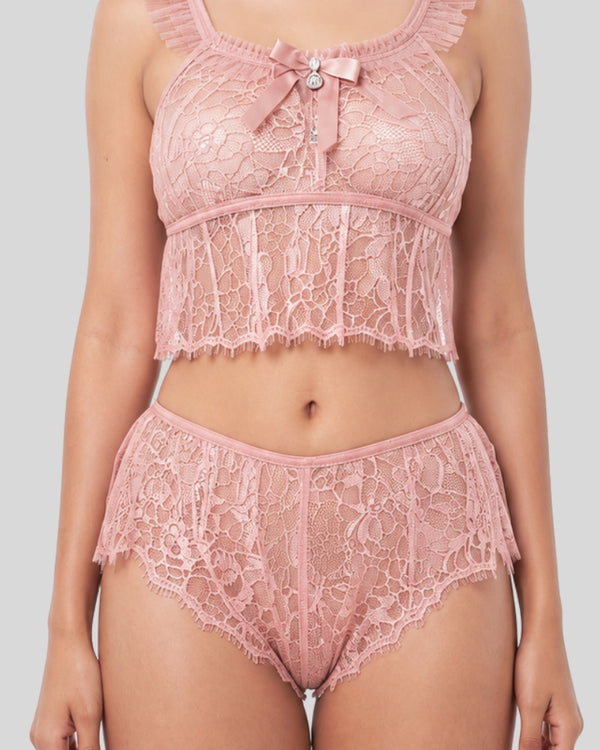 Nude Sheer Lace Set