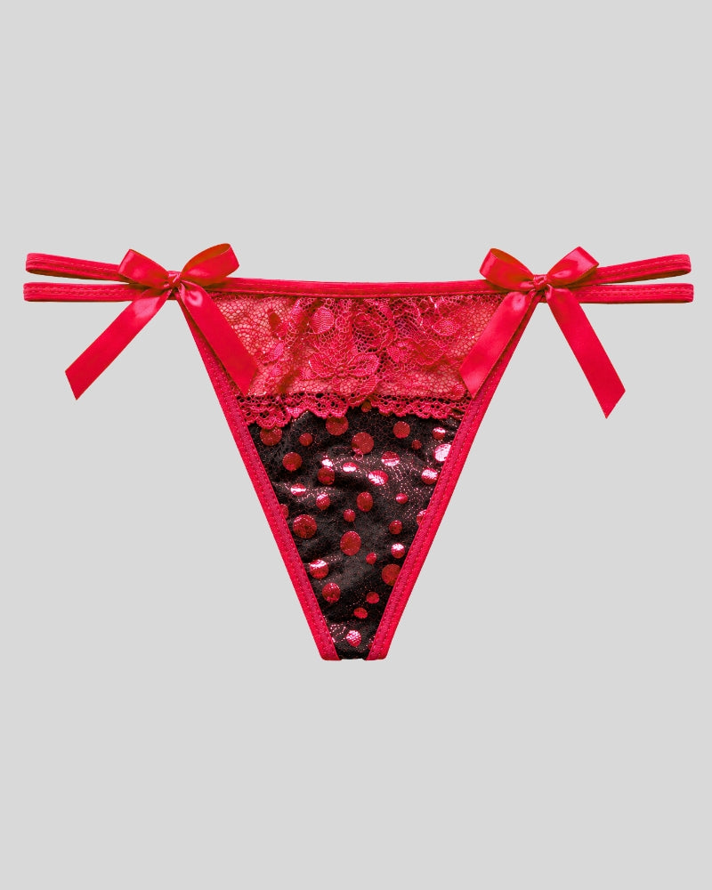 Ruby Sparkle Thong