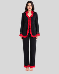 Scarlet Noir Robe Set