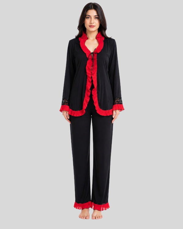Scarlet Noir Robe Set