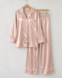 Champagne Blush Satin Pajama Set