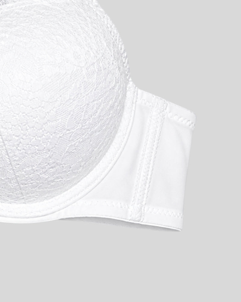 Pearl White Lace Push-Up Bra