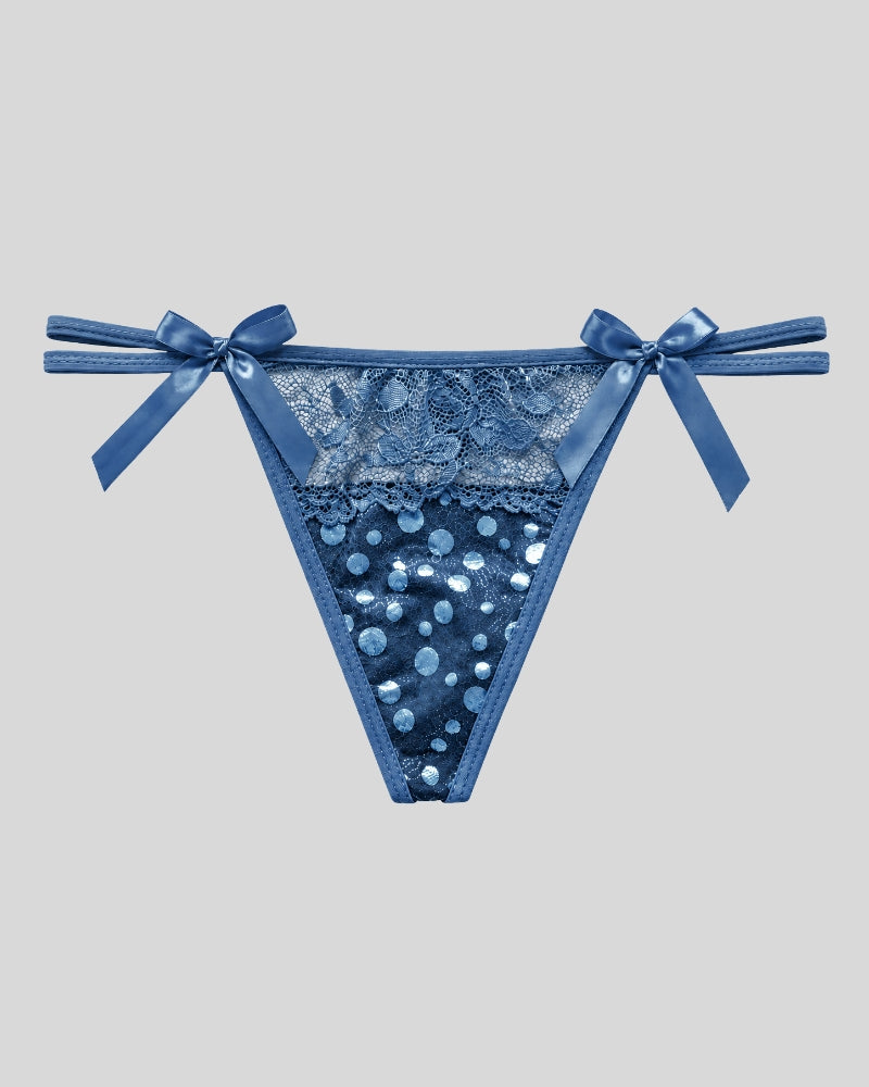 Sapphire Sparkle Thong