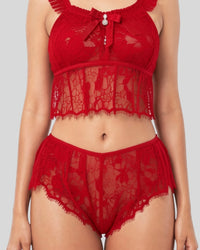 Scarlet Sheer Lace Set