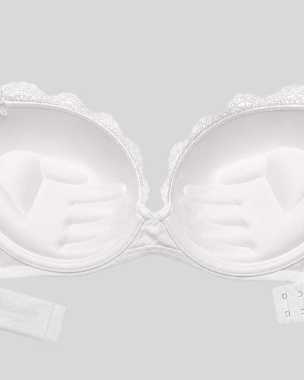 Pearl White Lace Push-Up Bra