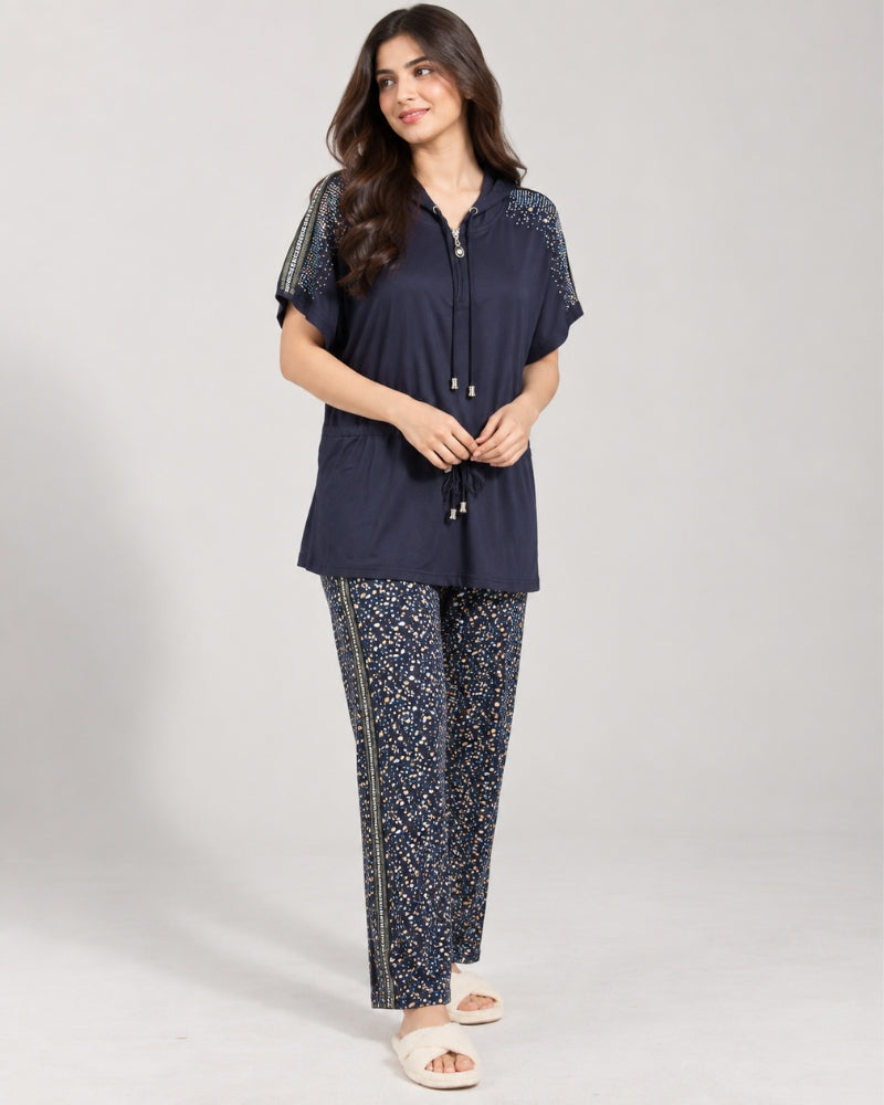 Midnight Speckle Cotton Lounge Set