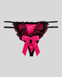 Blush Desire Bow Thong