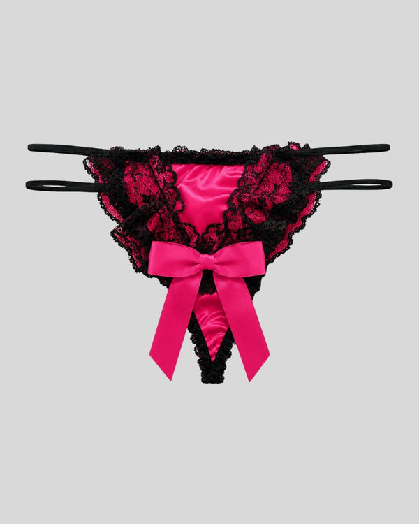 Blush Desire Bow Thong