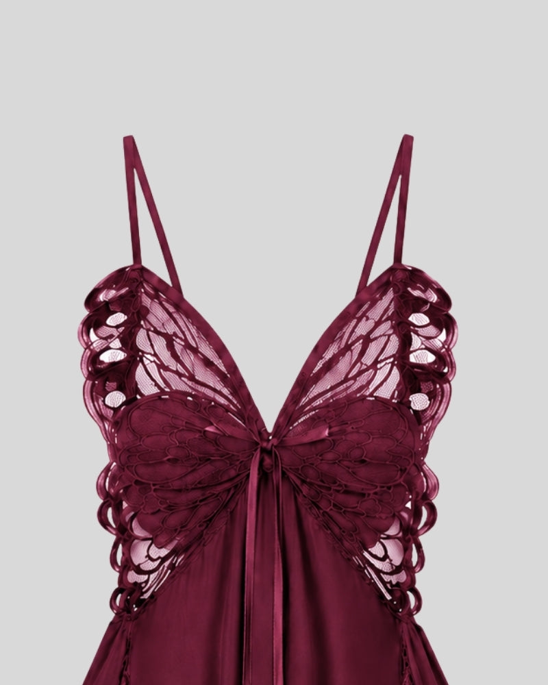Wine Lace Muse Dress