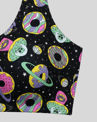 Galaxy Donut Print Sports Bra