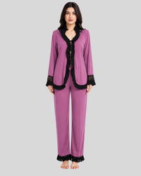 Mauve Noir Robe Set