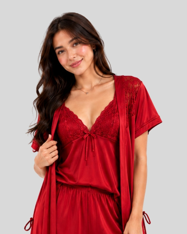 Ruby Noir Luxury PJ Set