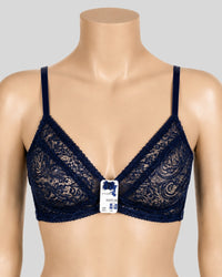 Navy Blue Lace Net Bra
