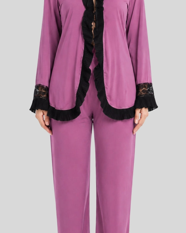 Mauve Noir Robe Set