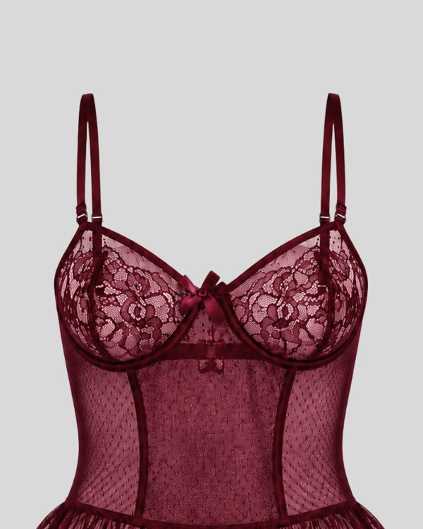 Wine Lace Desire Teddy