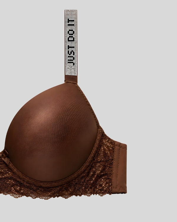 Just Do It Mocha Lace Bra