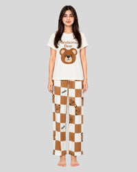 Handsome Bear Printed Lounge PJ Set