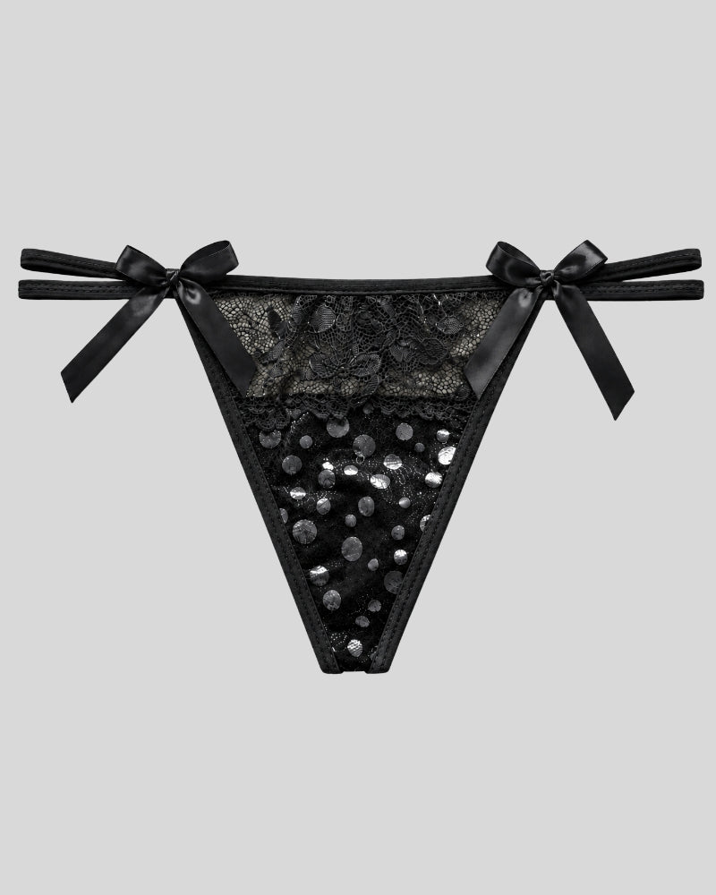 Noir Bow Charm Panty