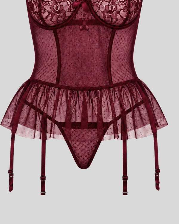 Wine Lace Desire Teddy