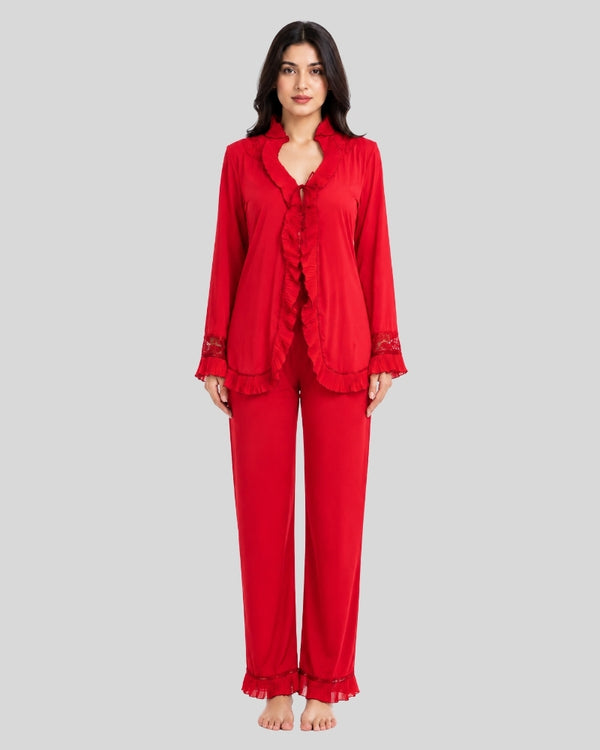 Crimson Charm Robe Set