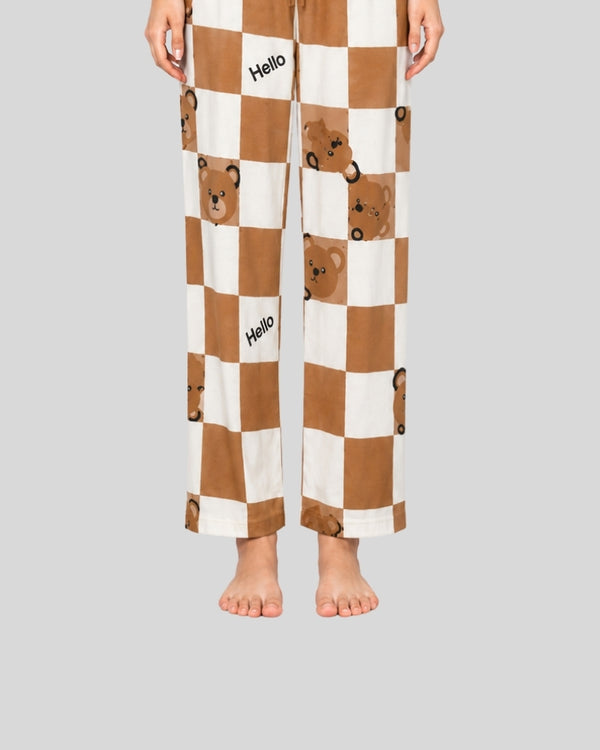 Handsome Bear Printed Lounge PJ Set