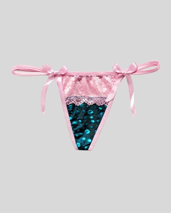 Pink Stardust Lace Thong Panty